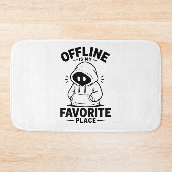 Item preview, Offline Is My Favorite Place – Introvert Hoodie Ghost Funny Design designed and sold by BlackBoneArt.
