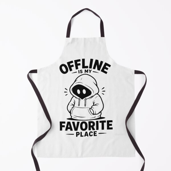 Item preview, Offline Is My Favorite Place – Introvert Hoodie Ghost Funny Design designed and sold by BlackBoneArt.
