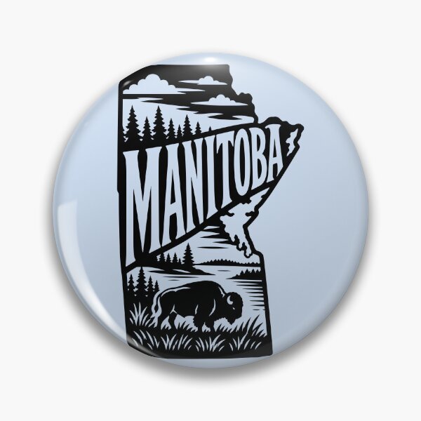 Item preview, Manitoba MB Bison and Northern Canadian Wilderness Silhouette designed and sold by meganohm.