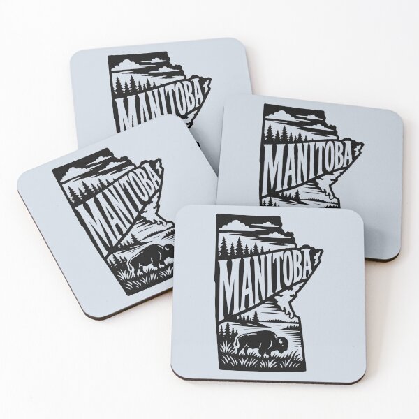 Item preview, Manitoba MB Bison and Northern Canadian Wilderness Silhouette designed and sold by meganohm.