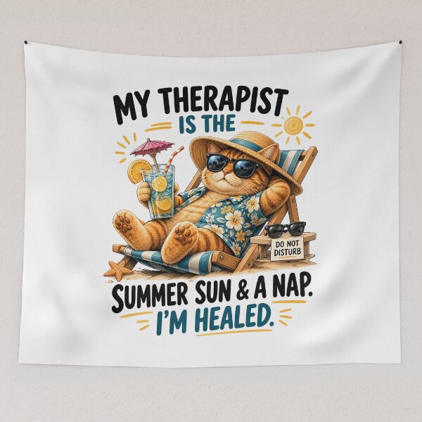 Item preview, My Therapist Is the Summer Sun and a Nap designed and sold by yasmh.