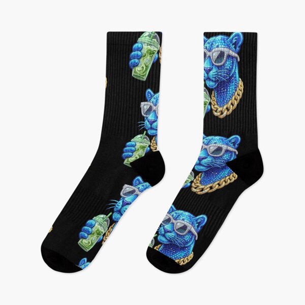 Item preview, Cool Blue Panther with Matcha Iced Latte 3D Bead Art designed and sold by Rahaf-shop9.