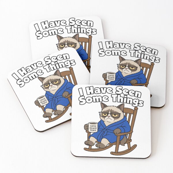 Item preview, I Have Seen Some Things Grumpy Old Cat Funny Vintage  designed and sold by PlushFutura.