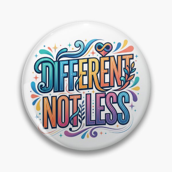 Item preview, Different Not Less Autism Acceptance designed and sold by NovaPrints Designs.
