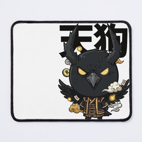 Item preview, Chibi Tengu Crow Demon Japanese Yokai Dark Art designed and sold by dmitryeh.