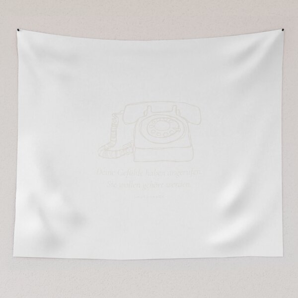 Item preview, Retro telephone sketch linen · Your feelings have called designed and sold by EmotionsOK.