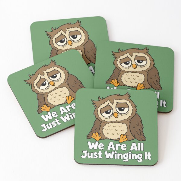 Item preview, We Are All Just Winging It Funny Owl Adulting designed and sold by PlushFutura.