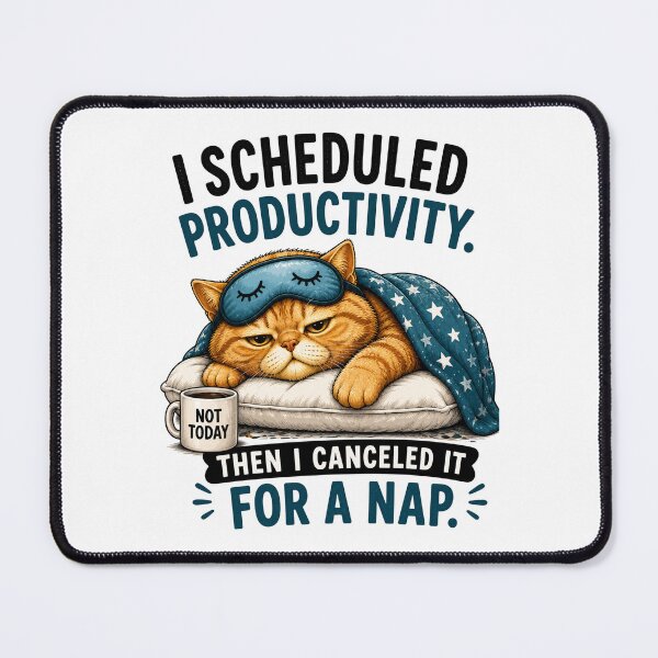 Item preview, I Scheduled Productivity Then I Canceled It for a Nap Cat designed and sold by yasmh.