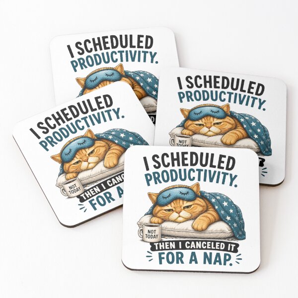 Item preview, I Scheduled Productivity Then I Canceled It for a Nap Cat designed and sold by yasmh.