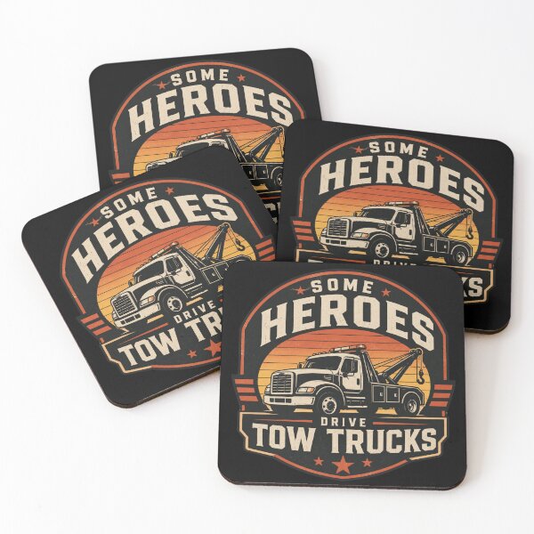 Item preview, Some Heroes Drive Tow Trucks Vintage Tow Truck Driver designed and sold by kakmi-art.
