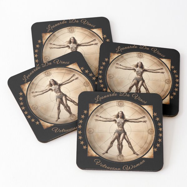 Item preview, Leonardo Da Vinci's Vitruvian Woman designed and sold by artBeatandSoul.