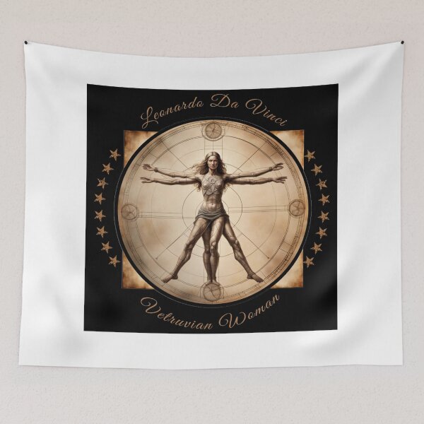 Item preview, Leonardo Da Vinci's Vitruvian Woman designed and sold by artBeatandSoul.