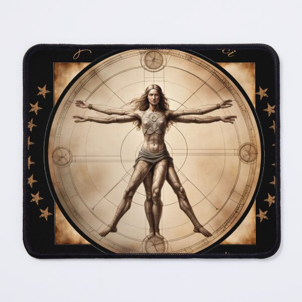 Item preview, Leonardo Da Vinci's Vitruvian Woman designed and sold by artBeatandSoul.