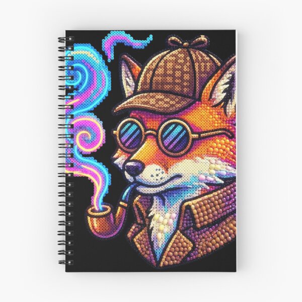 Item preview, Retro Detective Fox 3D Perler Bead Mosaic Art designed and sold by Rahaf-shop9.