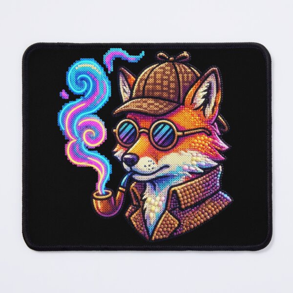 Item preview, Retro Detective Fox 3D Perler Bead Mosaic Art designed and sold by Rahaf-shop9.