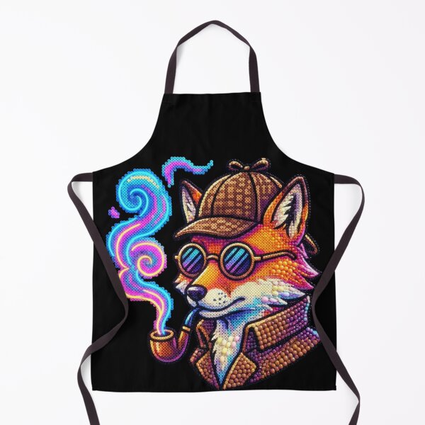 Item preview, Retro Detective Fox 3D Perler Bead Mosaic Art designed and sold by Rahaf-shop9.