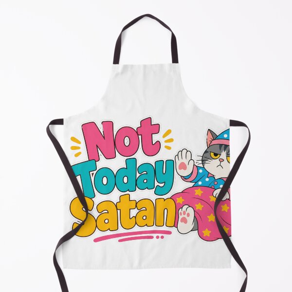 Item preview, Not Today Satan Funny Cat In Pajamas designed and sold by PlushFutura.