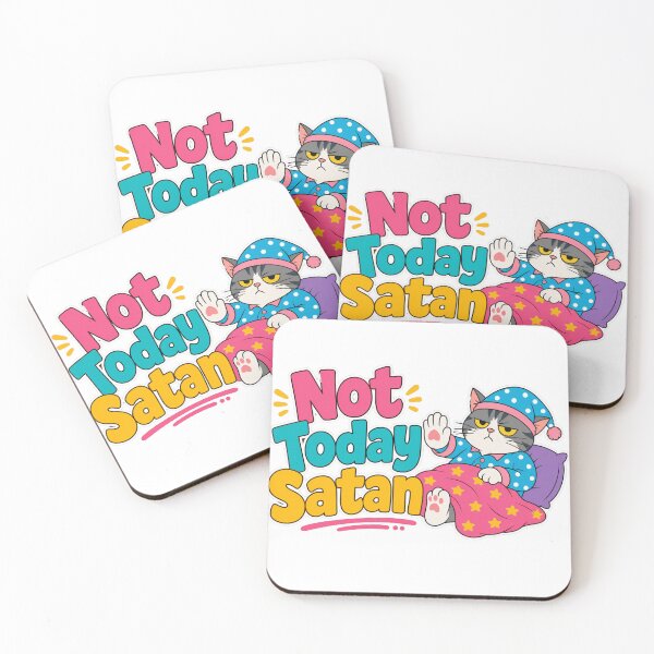 Item preview, Not Today Satan Funny Cat In Pajamas designed and sold by PlushFutura.