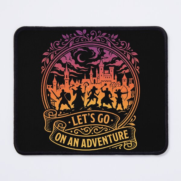 Item preview, Rainbow DnD Let's Go On An Adventure Silhouette Gift designed and sold by EKHOAISTORE.