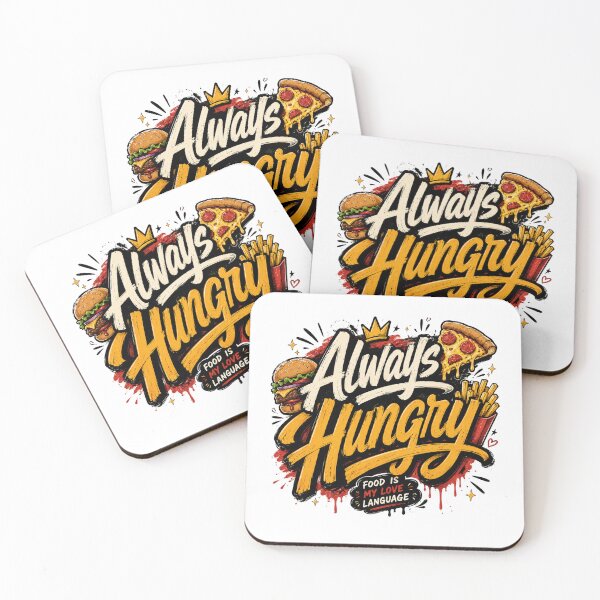 Item preview, Always Hungry Typography Funny Food Lover Design designed and sold by ILYASSE1.