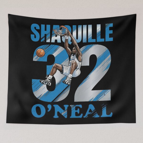 Item preview, Shaquille O'Neal 32 Retro Basketball Slam Dunk Art designed and sold by Thogan0416.