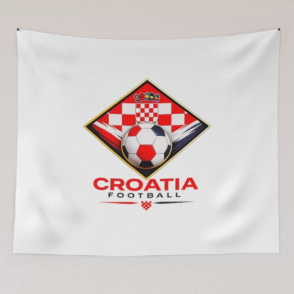 Item preview, Croatia Football Ultra Modern Color Blast Minimal Soccer Design designed and sold by TKOprintdesigns.