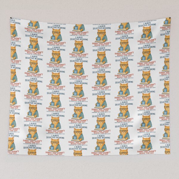 Item preview, Selective hearing kitty designed and sold by TimesTwoAngela.
