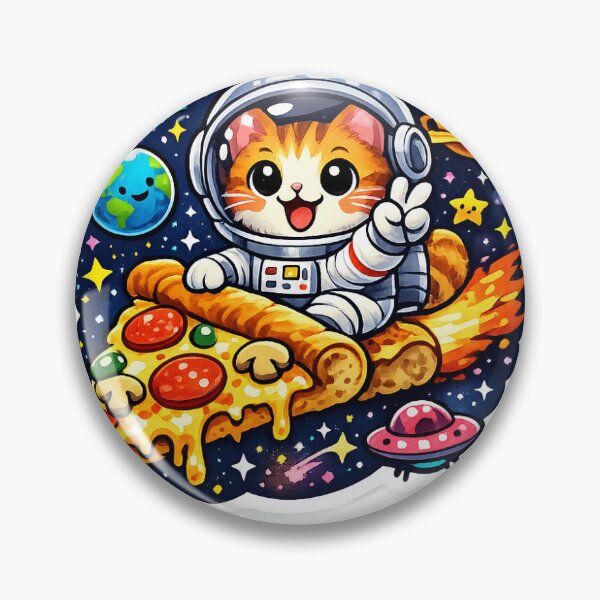 Item preview, Space Cat Pizza Party designed and sold by Feebleeona.