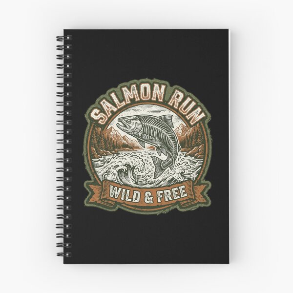Item preview, Vintage PNW Fishing Club Skeleton Salmon Run designed and sold by DuckOddity.