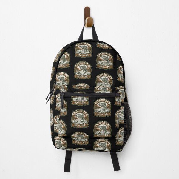 Item preview, Vintage PNW Fishing Club Skeleton Salmon Run designed and sold by DuckOddity.