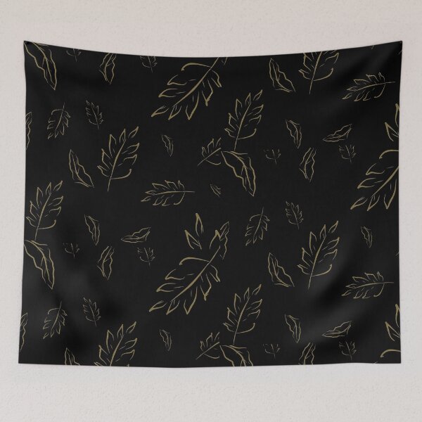 Item preview, Minimalist Autumn Leaves Line Art Pattern designed and sold by Rosdeny.
