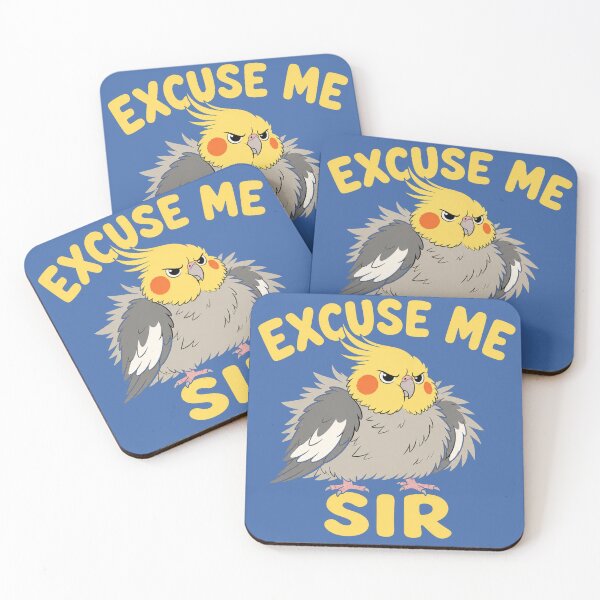 Item preview, Excuse Me Sir Funny Angry Cockatiel designed and sold by PlushFutura.