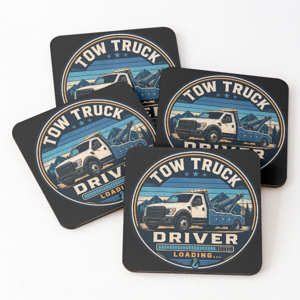Item preview, Tow Truck Driver Loading Mountain Adventure Badge designed and sold by kakmi-art.