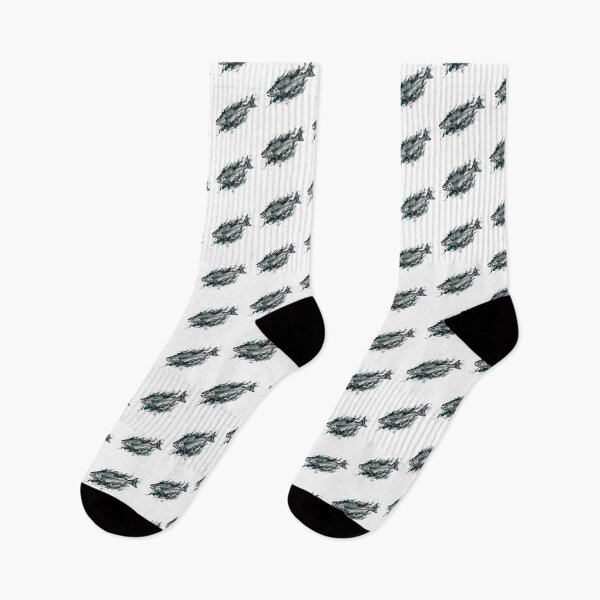 Item preview, Modern X Ray Salmon Fish Bone Ink Splatter Art designed and sold by DuckOddity.