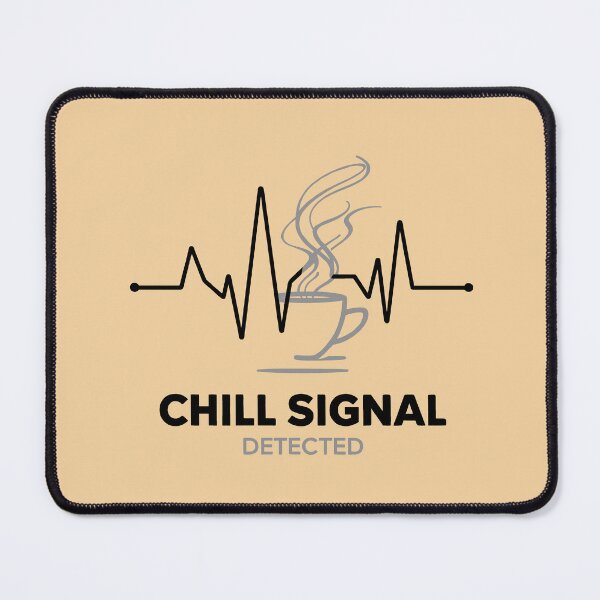 Item preview, Chill Signal Detected EKG Coffee Line Art designed and sold by GrafTeesLab.