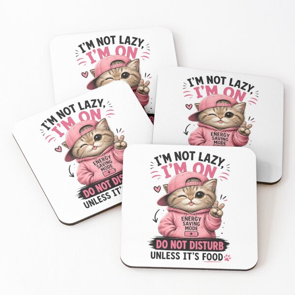 Item preview, I’m Not Lazy I’m on Energy Saving Mode Cat designed and sold by yasmh.