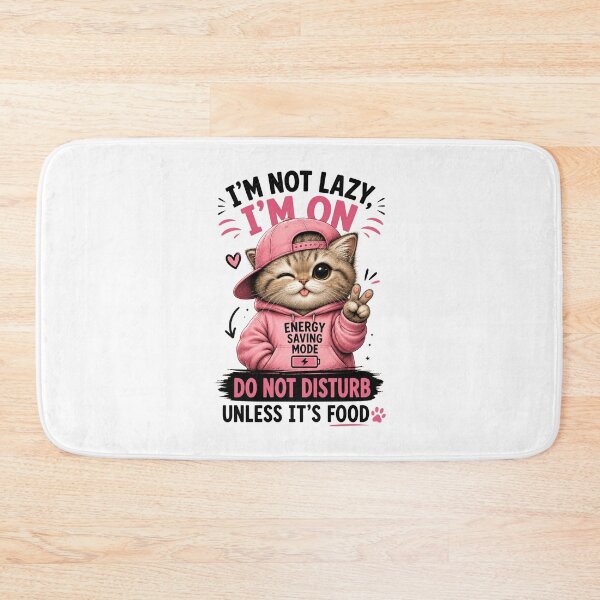 Item preview, I’m Not Lazy I’m on Energy Saving Mode Cat designed and sold by yasmh.