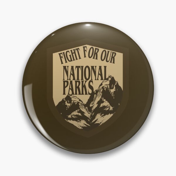 Item preview, Fight for our National Parks Vintage Retro Badge designed and sold by ArtFromLucy.