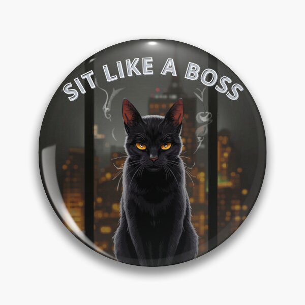 Item preview, Sit Like a Boss Funny Cat Meme T-Shirt designed and sold by rafmv.