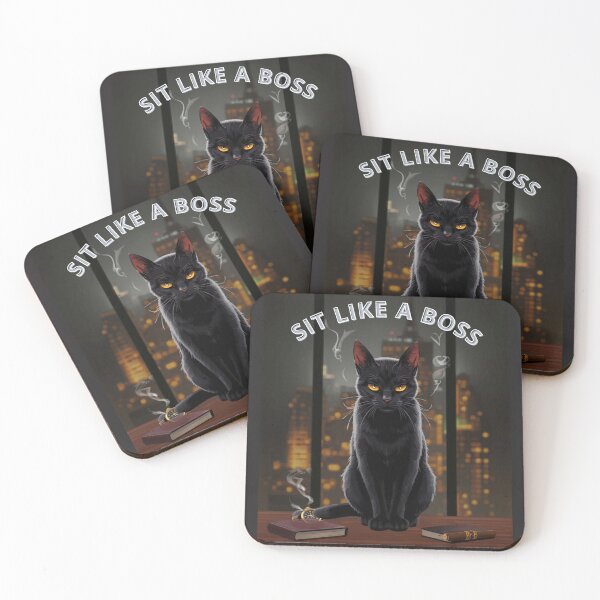 Item preview, Sit Like a Boss Funny Cat Meme T-Shirt designed and sold by rafmv.