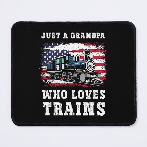 Item preview, Just a Grandpa Who Loves Trains - Vintage American Steam Locomotive designed and sold by Dmetalx Art Apparel.