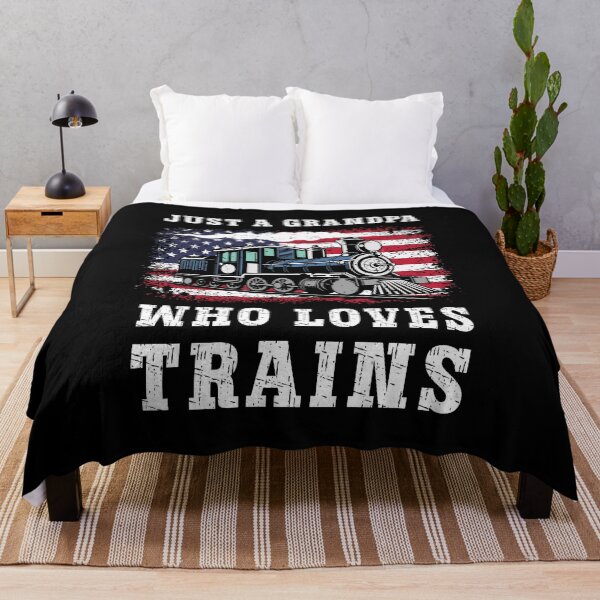 Item preview, Just a Grandpa Who Loves Trains - Vintage American Steam Locomotive designed and sold by Dmetalx Art Apparel.