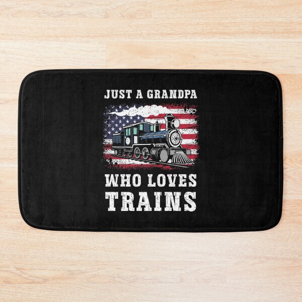 Item preview, Just a Grandpa Who Loves Trains - Vintage American Steam Locomotive designed and sold by Dmetalx Art Apparel.