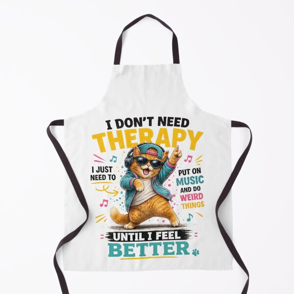 Item preview, Dancing Cat Music Therapy Quote designed and sold by yasmh.