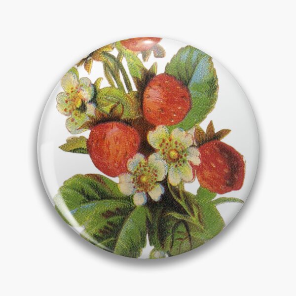 Artikelvorschau, Vintage-Erdbeerblüten-Aufkleber entworfen und verkauft von foxtailvintage.