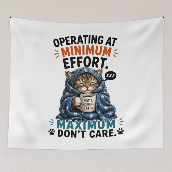 Item preview, Not a Morning Cat Mood designed and sold by yasmh.
