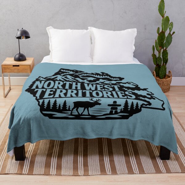 Item preview, Northwest Territories Canada Aurora and Canadian Caribou Silhouette designed and sold by meganohm.