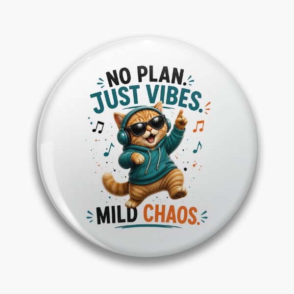 Item preview, No Plan Just Vibes Music Cat designed and sold by yasmh.