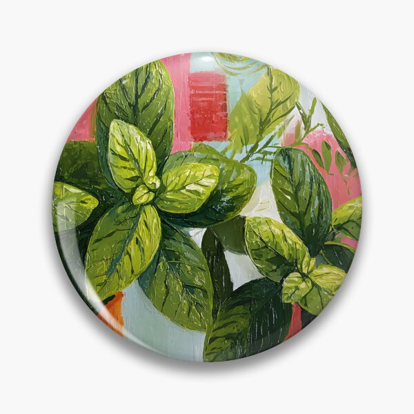 Item preview, Mint Leaves in Modern Color - Fresh Botanical Energy Woven Through Bold Geometric Abstraction designed and sold by OlfactoART Studio.