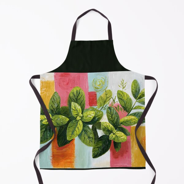 Item preview, Mint Leaves in Modern Color - Fresh Botanical Energy Woven Through Bold Geometric Abstraction designed and sold by OlfactoART Studio.